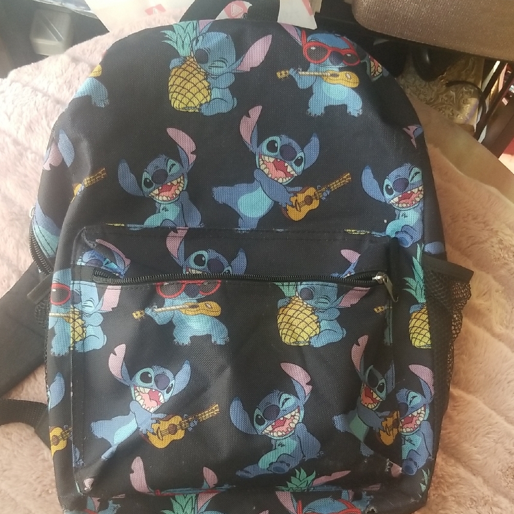 Disney Stitch Kids Backpack - Black and Blue